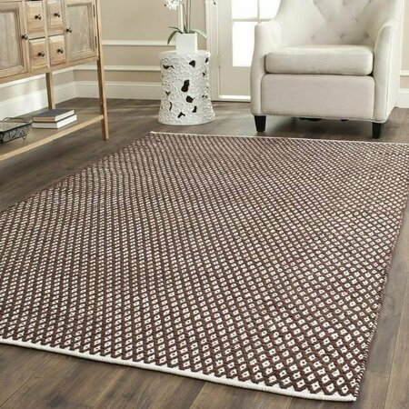 Safavieh 4 x 4 ft. Square Boston Hand Woven Bath Mats- Brown BOS685A-4SQ